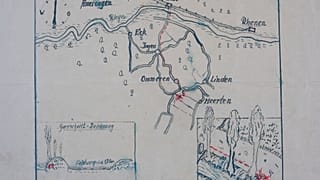 Fein säuberlich fertigte der Soldat die Zeichnung an
