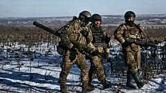 Ukrainian soldiers on their positions in the frontline near Soledar, Donetsk region, Ukraine, Wednesday, Jan. 11, 2023.