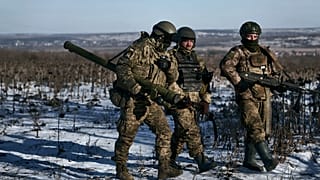 Ukrainian soldiers on their positions in the frontline near Soledar, Donetsk region, Ukraine, Wednesday, Jan. 11, 2023.