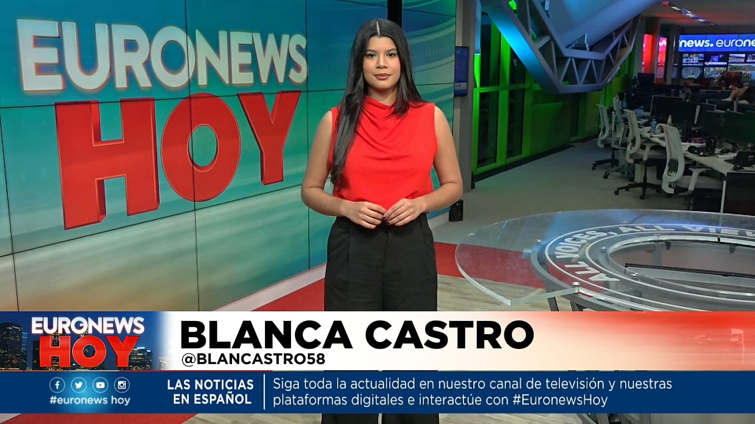 Euronews Hoy es presentado este miércoles por Blanca Castro. 