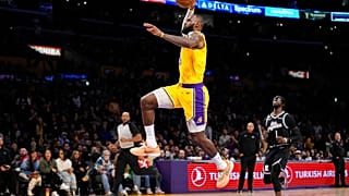 LeBron James playing for the LA Lakers against the Clippers