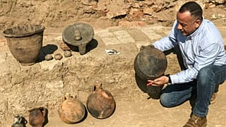 باستان‌شناسان میراث باستانی مصر در محل شهر تازه تفحص ده در الاقصر به تاریخ ۲۴ ژانویه ۲۰۲۳