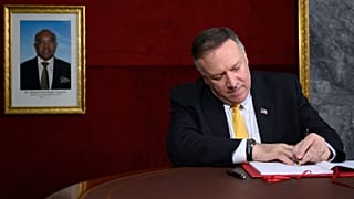 مایک پمپئو، وزیر امور خارجه سابق ایالات متحده، دوشنبه ۱۷ فوریه ۲۰۲۰
