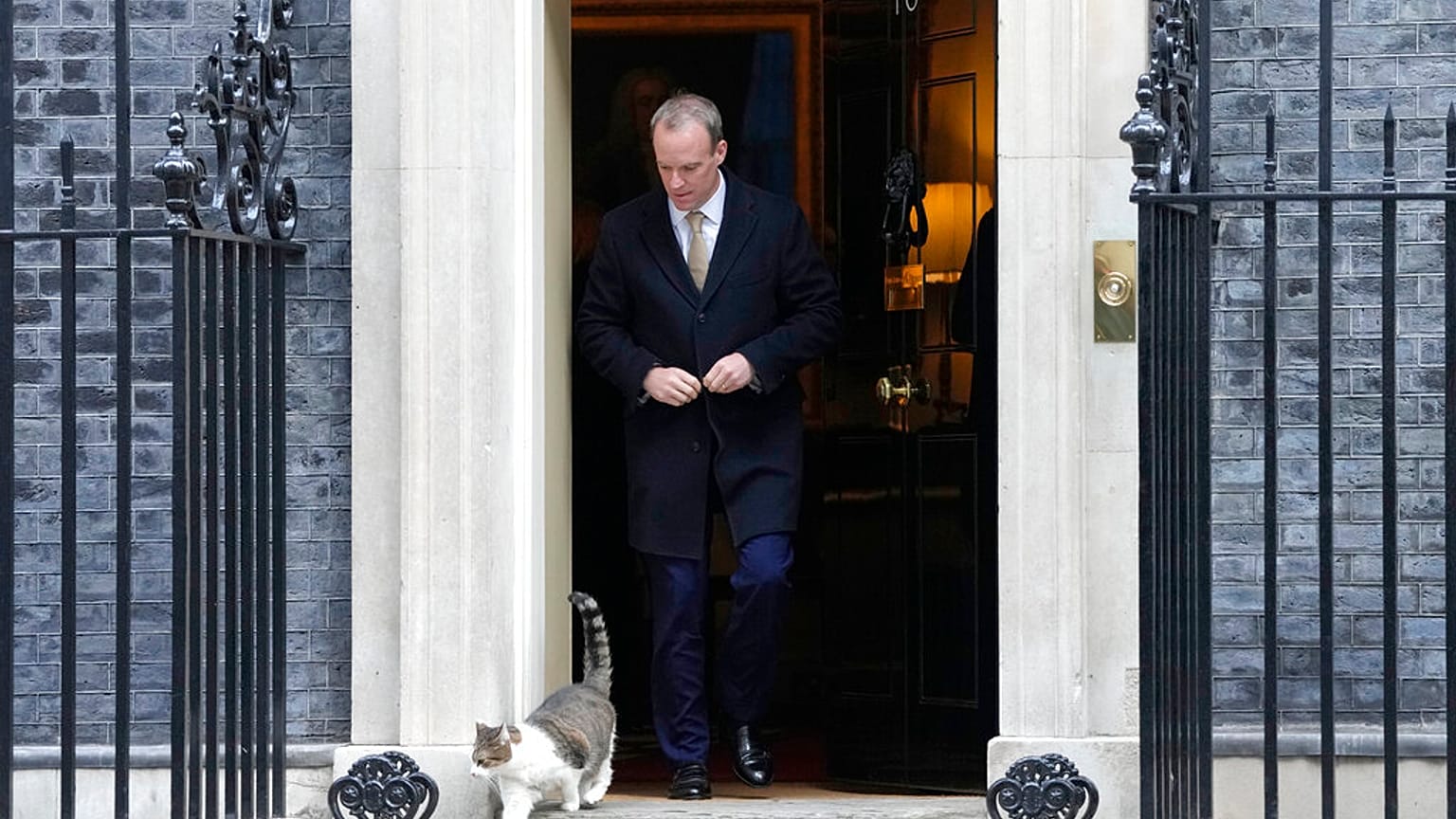 Dominic Raab egy kormányülés után 2023. januárjában