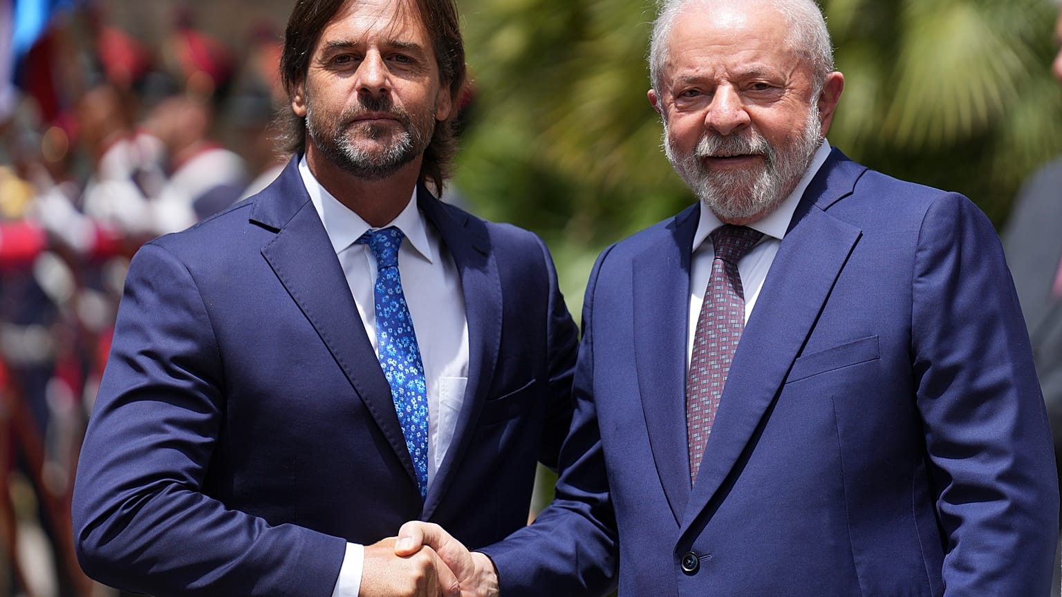 Lula da Silva com Luis Lacalle Pou