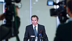 International Atomic Energy Agency Director-General Rafael Mariano Grossi gives a news conference in 2022
