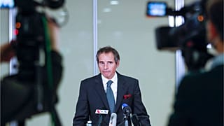 International Atomic Energy Agency Director-General Rafael Mariano Grossi gives a news conference in 2022