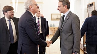 Ο Κυριάκος Μητσοτάκης με τον Πιερ Γκραμενιά