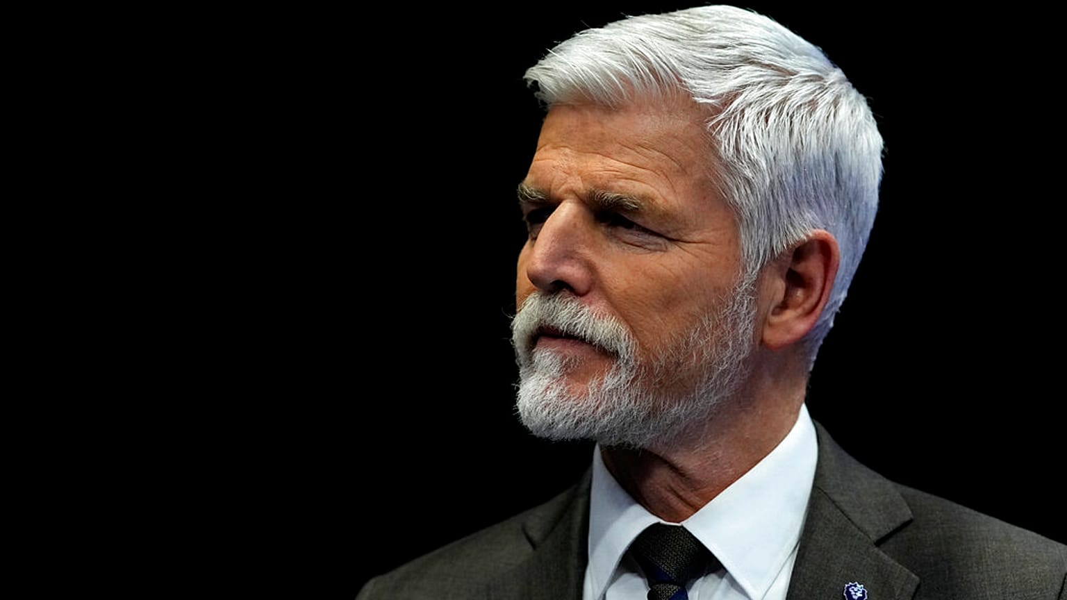 Petr Pavel arrives for a political debate in Prague, 25 January 2023