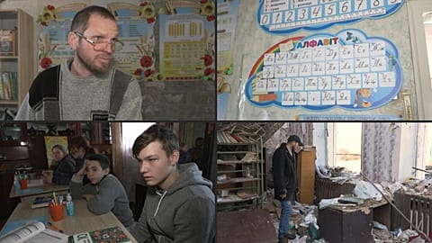 Unterricht im Wohnzimmer des Lehrers