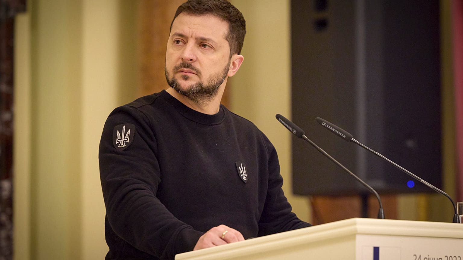 Der ukrainische Präsident Wolodymyr Selenskyj am 24. Januar in Kiew