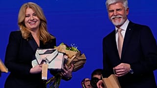 Petr Pavelnek a szlovák elnök, Zuzana Caputova gratulál