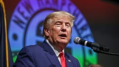 Donald Trump bei einem Auftritt in New Hampshire