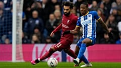محمد صلاح خلال المباراة