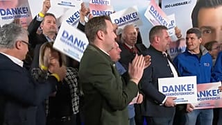Feierstimmung bei der FPÖ in St. Pölten in Niederösterreich