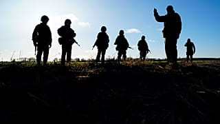 Reservistas estonios se entrenan en Haapsalu, Estonia 27/1/2'23