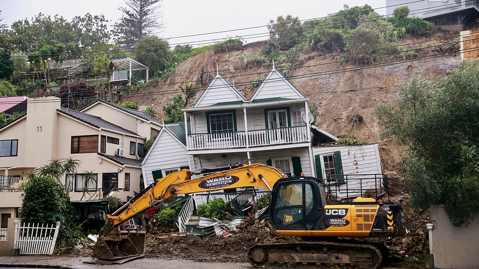 Aufräumarbeiten in Auckland