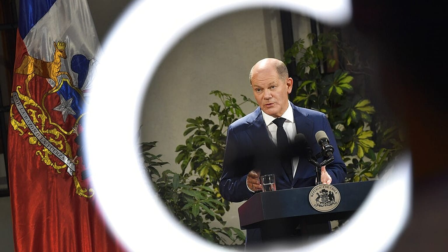 German Chancellor Olaf Scholz in Chile