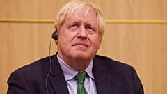 Boris Johnson a kijevi egyetemen, 2023 január 22-én, egy előadás közben