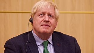 Boris Johnson a kijevi egyetemen, 2023 január 22-én, egy előadás közben