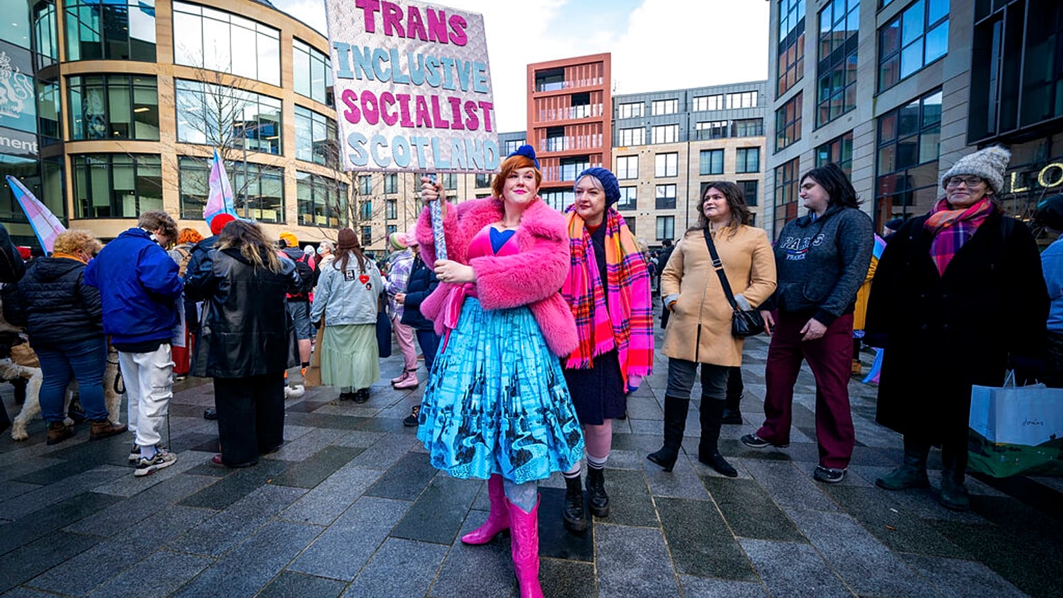 A transzneműek jogaiért tüntettek a skót fővárosban január 19-én