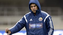 Romania's head soccer coach Victor Piturca - Oct. 13, 2014. 