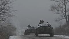 Ukrán BMP-k járőröznek