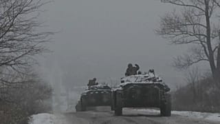 Ukrán BMP-k járőröznek
