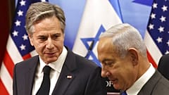 U.S. Secretary of State Antony Blinken, left, and Israeli Prime Minister Benjamin Netanyahu