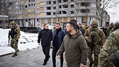 Президент Украины и премьер-министр Дании в Николаеве 30 января 