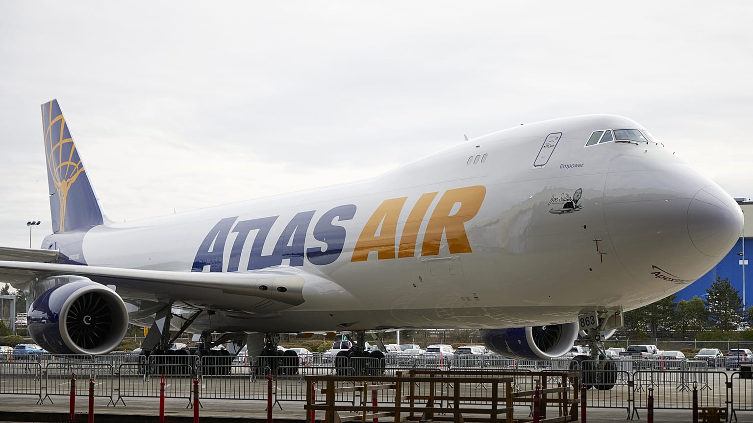 Le dernier Boeing 747, dans sa livrée de la compagnie Atlas Air, le 31 janvier 2023 à Everett aux Etats-Unis