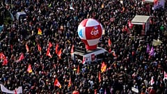 Protesters gather for a demonstration Tuesday, Jan. 31, 2023 in Paris.ris.