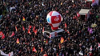 Protesters gather for a demonstration Tuesday, Jan. 31, 2023 in Paris.ris.
