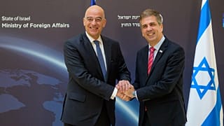 Ο υπουργός Εξωτερικών Νίκος Δένδιας συναντάται με τον υπουργό Εξωτερικών του Ισραήλ Έλι Κοέν, κατά την διάρκεια της επίσκεψης του στο Ισραήλ