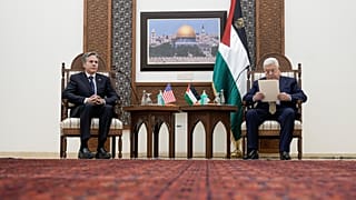 وزير الخارجية الأميركي أنتوني بلينكن ورئيس السلطة الفلسطينية محمود عباس