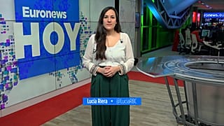 Lucía Riera presenta el informativo diario Euronews Hoy.