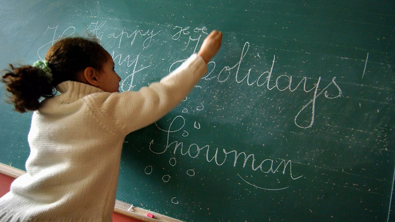 Cours d'initiation à l'anglais dans une classe en France - 2005 
