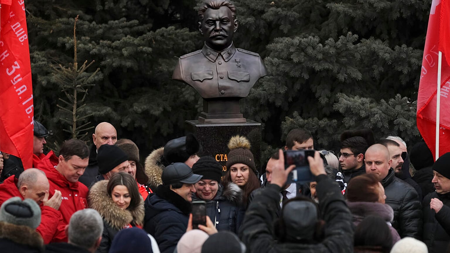 Imagen del busto de Stalin inaugurado por el 80 aniversario de la victoria del Ejército Rojo en la batalla de Stalingrado