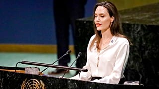 Angelina Jolie az ENSZ Menekültügyi Főbiztosságának ülésén - képünk illusztráció