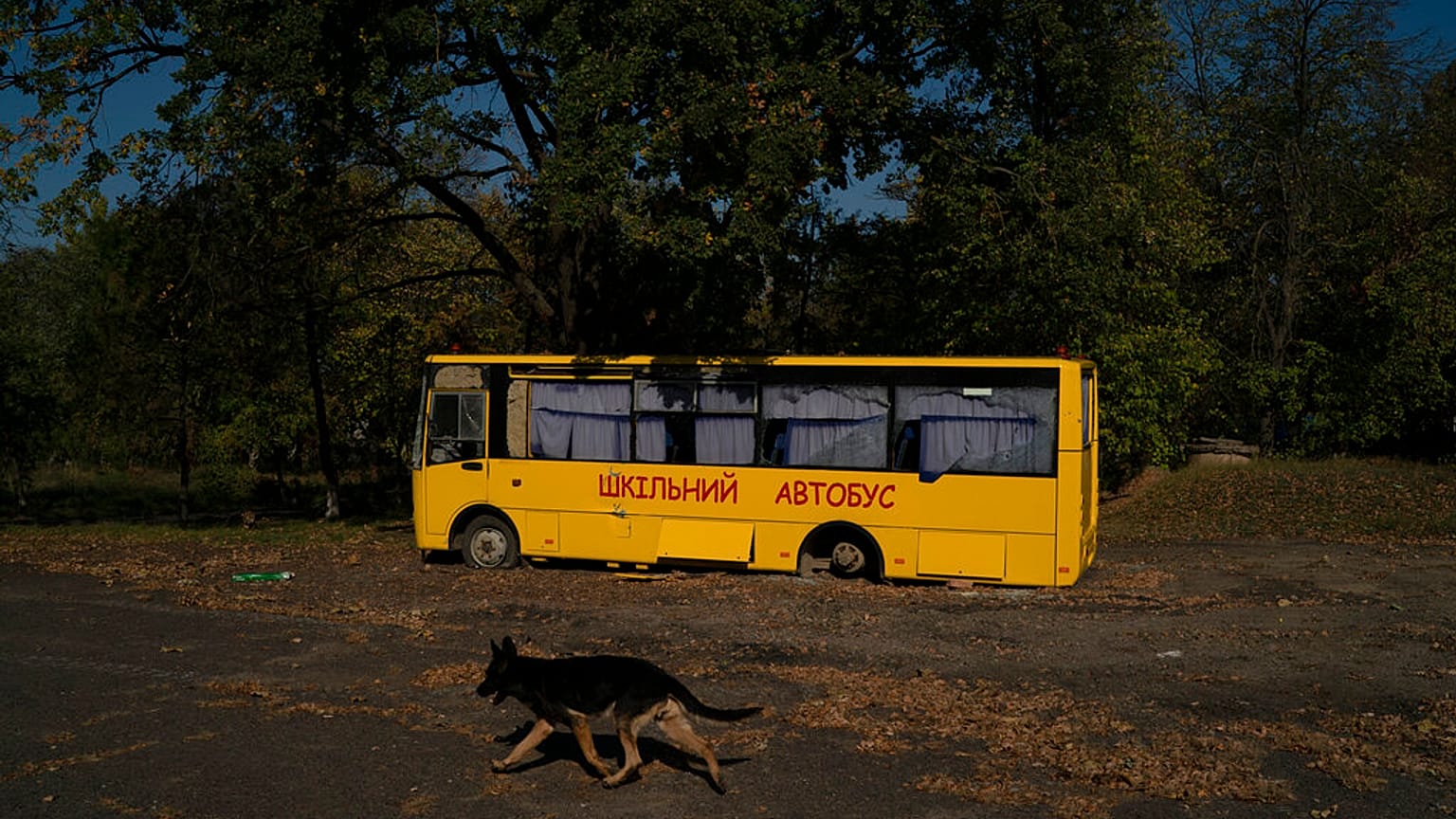 Kilőtt iskolabusz Kelet-Ukrajnában 