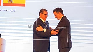 Il primo ministro del Marocco Aziz Akhannouch riceve Pedro Sánchez. Rabat, Marocco, 1 febbraio.