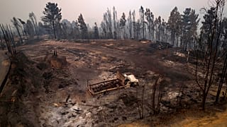 Incendio forestal en Santa Juana (Chile).