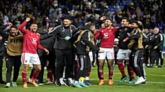 لاعبو الأهلي عقب المباراة