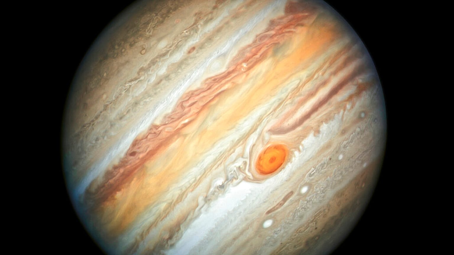 NASA'ya ait Hubble Space Teleskobundan çekilen Jipiter görüntüsü