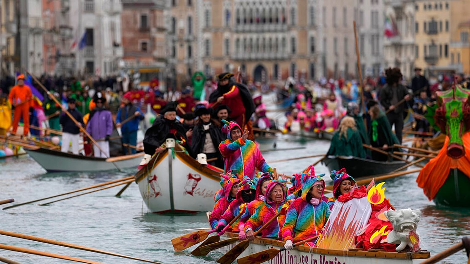 The Venice carnival in the historical lagoon city attracts people from around the world