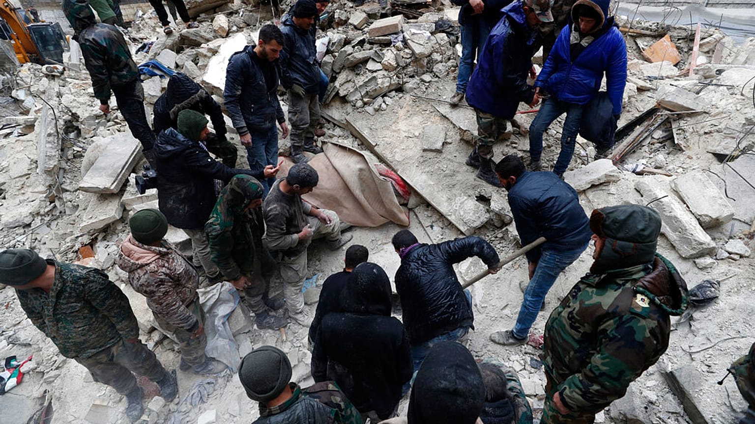 Aleppo, Siria, dopo il terremoto