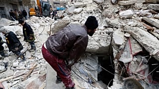 Bergungsarbeiten inAleppo