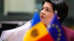 Natalia Gravilita durante su visita a Bruselas.