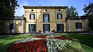 A picture taken on June 4, 2022 shows the Villa Verdi in Sant'Agata, near Piacenza, northern Italy, the residence where Italian composer Giuseppe Verdi lived for 50 years.