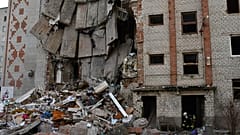 Ezt a lymani lakóházat 2022 őszén lőtték szét az orosz erők